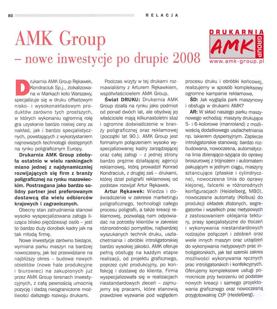 AMK Group po drupie 2008