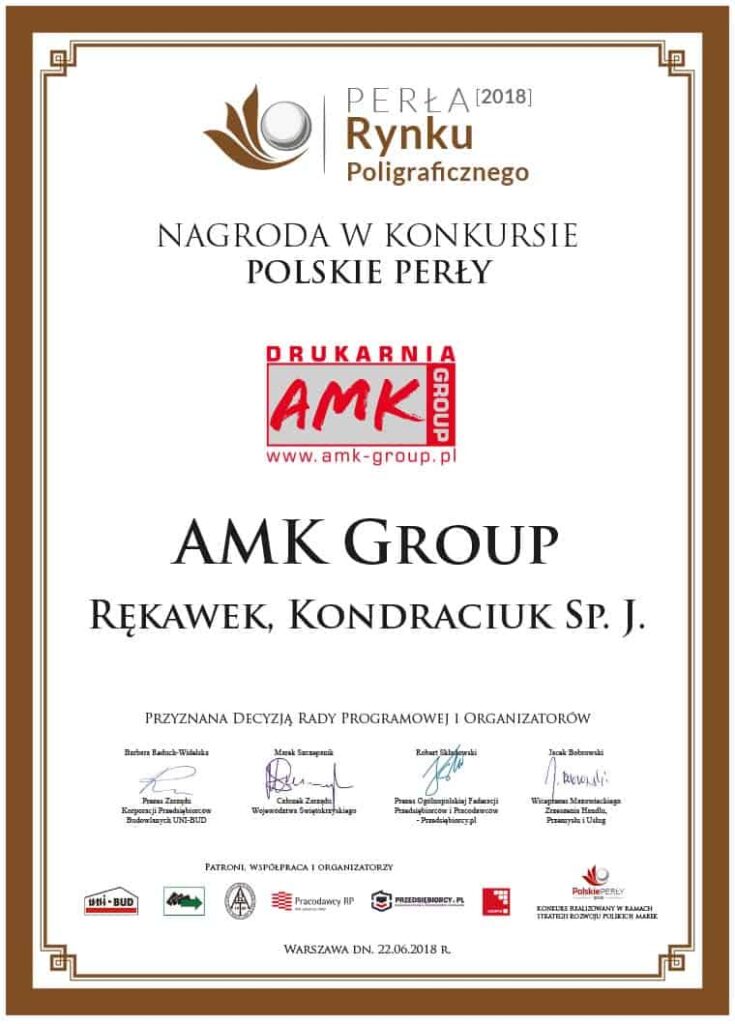 AMK Group - NAGRODA W KONKURSIE POLSKIE PERŁY